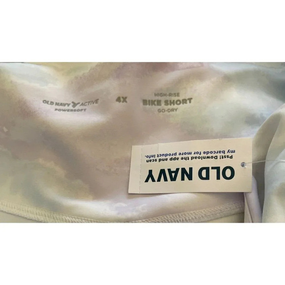 Old Navy + 4X Pixy Dust Print Pockets Elastic Waist Pull-On Active Bike Shorts - Picture 5 of 5